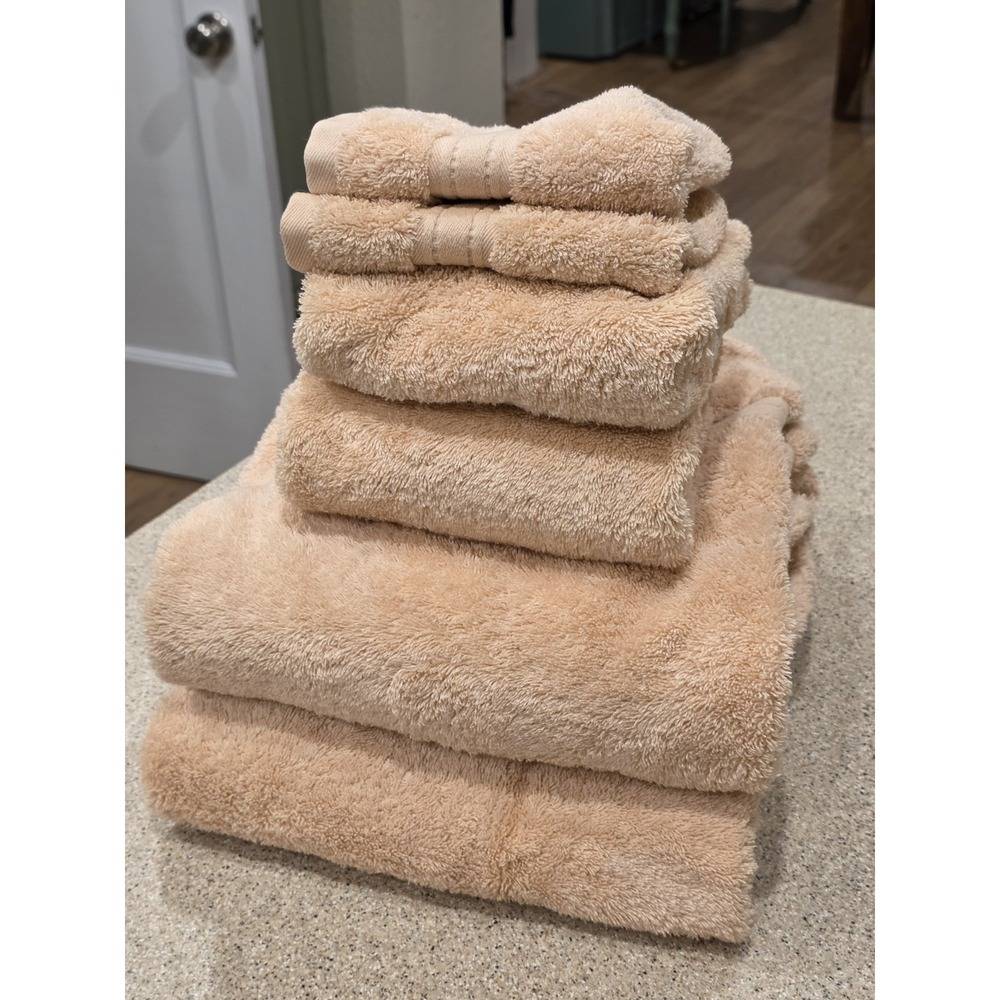 Lands End Towel Set Six Piece Peach Clay